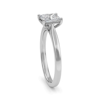 Princess Cut Minimal Solitaire Engagement Ring 1.0 ct