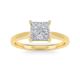 Princess Cut Minimal Solitaire Engagement Ring 1.0 ct