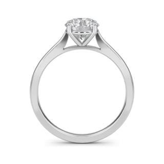 Round Cut Cathedral Solitaire Engagement Ring 1.0 ct