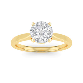 Round Cut Cathedral Solitaire Engagement Ring 1.0 ct