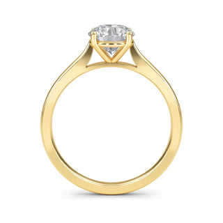 Round Cut Cathedral Solitaire Engagement Ring 1.0 ct