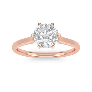 Round Cut Refined Solitaire Engagement Ring 1.0 ct