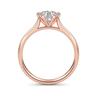 Round Cut Refined Solitaire Engagement Ring 1.0 ct