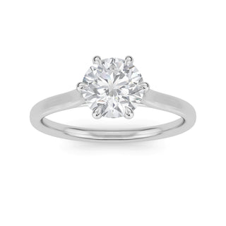 Round Cut Refined Solitaire Engagement Ring 1.0 ct