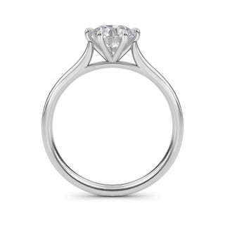 Round Cut Refined Solitaire Engagement Ring 1.0 ct