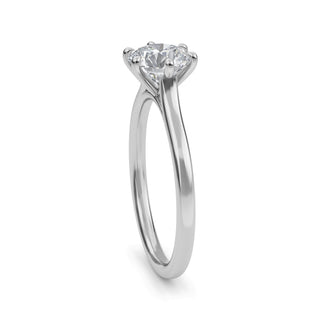 Round Cut Refined Solitaire Engagement Ring 1.0 ct
