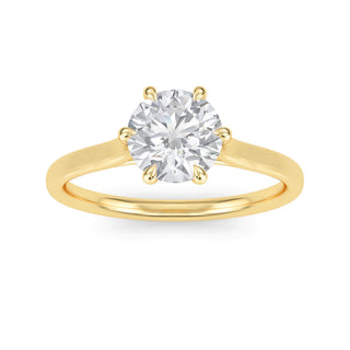 Round Cut Refined Solitaire Engagement Ring 1.0 ct