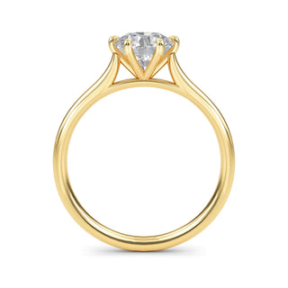 Round Cut Refined Solitaire Engagement Ring 1.0 ct