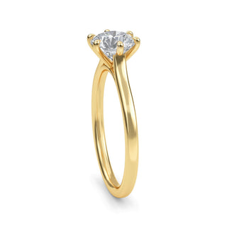 Round Cut Refined Solitaire Engagement Ring 1.0 ct