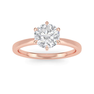 Round Cut Elegant Cathedral Solitaire Engagement Ring 1.0 ct