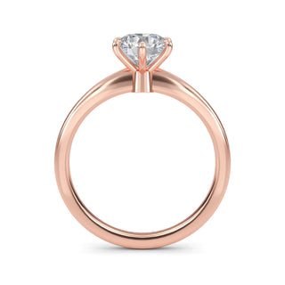 Round Cut Elegant Cathedral Solitaire Engagement Ring 1.0 ct