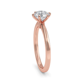 Round Cut Elegant Cathedral Solitaire Engagement Ring 1.0 ct