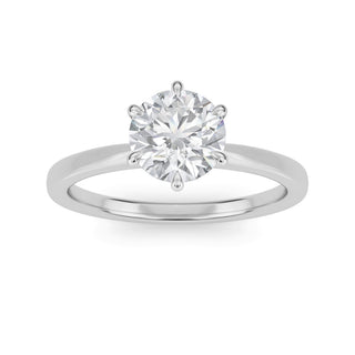 Round Cut Elegant Cathedral Solitaire Engagement Ring 1.0 ct