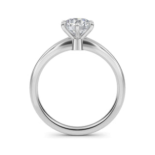 Round Cut Elegant Cathedral Solitaire Engagement Ring 1.0 ct