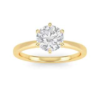 Round Cut Elegant Cathedral Solitaire Engagement Ring 1.0 ct