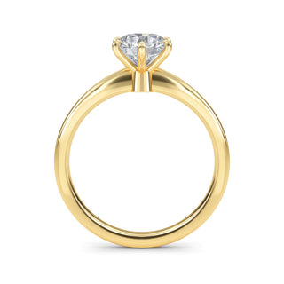 Round Cut Elegant Cathedral Solitaire Engagement Ring 1.0 ct