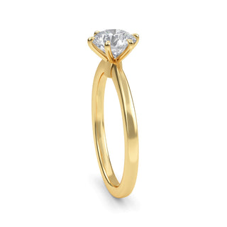 Round Cut Elegant Cathedral Solitaire Engagement Ring 1.0 ct