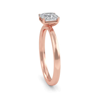 Asscher Cut Classic Solitaire Engagement Ring 1.0 ct