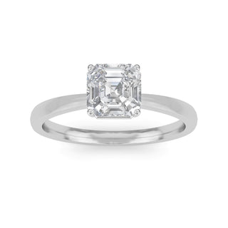 Asscher Cut Classic Solitaire Engagement Ring 1.0 ct