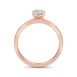Cushion Cut Minimalist Solitaire Engagement Ring 0.9 ct