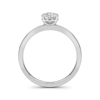 Cushion Cut Minimalist Solitaire Engagement Ring 0.9 ct