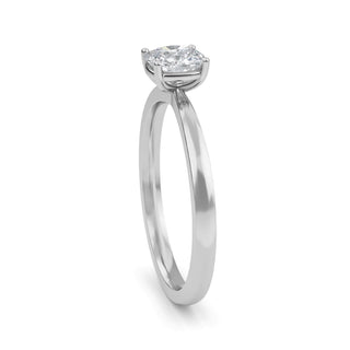 Cushion Cut Minimalist Solitaire Engagement Ring 0.9 ct