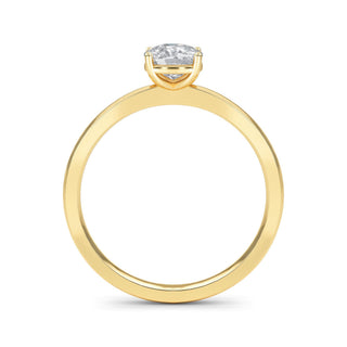 Cushion Cut Minimalist Solitaire Engagement Ring 0.9 ct