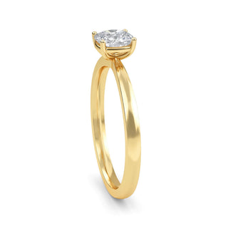 Cushion Cut Minimalist Solitaire Engagement Ring 0.9 ct
