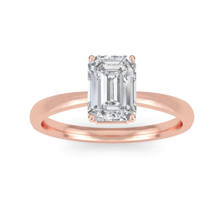 Emerald Cut Four-Prong Solitaire Engagement Ring 1.0 ct