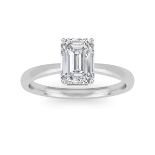 Emerald Cut Four-Prong Solitaire Engagement Ring 1.0 ct