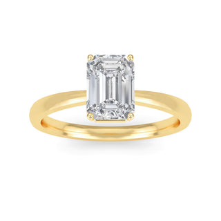 Emerald Cut Four-Prong Solitaire Engagement Ring 1.0 ct