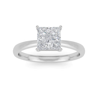 Princess Cut Four-Prong Solitaire Engagement Ring 1.0 ct