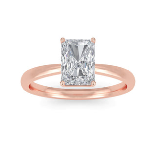 Radiant Cut Elevated Cathedral Solitaire Engagement Ring 1.0 ct