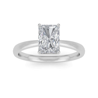 Radiant Cut Elevated Cathedral Solitaire Engagement Ring 1.0 ct