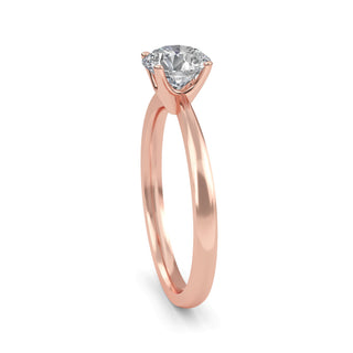 Round Cut Modern Basket Solitaire Engagement Ring 0.9 ct