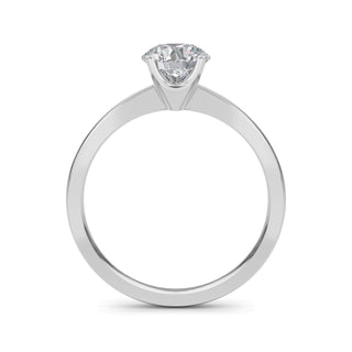 Round Cut Modern Basket Solitaire Engagement Ring 0.9 ct