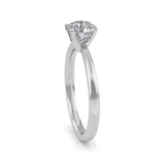 Round Cut Modern Basket Solitaire Engagement Ring 0.9 ct