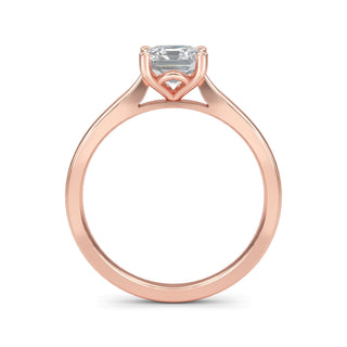 Asscher Cut Cathedral Solitaire Engagement Ring 1.0 ct