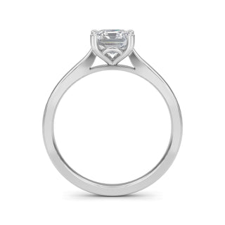 Asscher Cut Cathedral Solitaire Engagement Ring 1.0 ct
