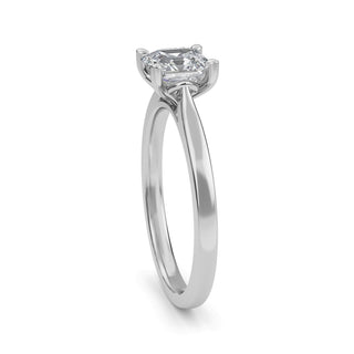 Asscher Cut Cathedral Solitaire Engagement Ring 1.0 ct