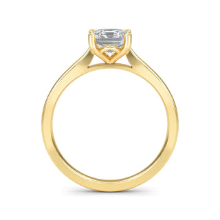 Asscher Cut Cathedral Solitaire Engagement Ring 1.0 ct