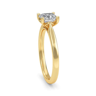 Asscher Cut Cathedral Solitaire Engagement Ring 1.0 ct