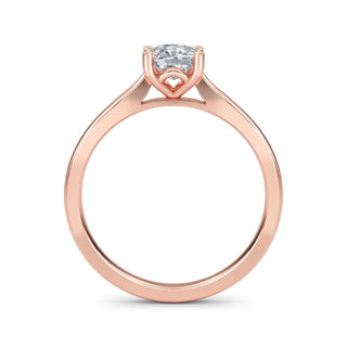 Cushion Cut Cathedral Solitaire Engagement Ring 1.0 ct