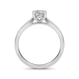 Cushion Cut Cathedral Solitaire Engagement Ring 1.0 ct