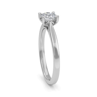 Cushion Cut Cathedral Solitaire Engagement Ring 1.0 ct