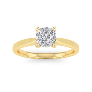 Cushion Cut Cathedral Solitaire Engagement Ring 1.0 ct