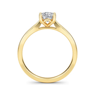 Cushion Cut Cathedral Solitaire Engagement Ring 1.0 ct