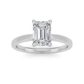 Emerald Cut Cathedral Solitaire Engagement Ring 1.0 ct