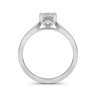 Emerald Cut Cathedral Solitaire Engagement Ring 1.0 ct