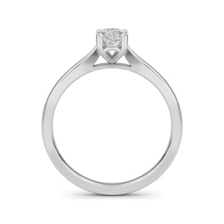 Marquise Cut Cathedral Solitaire Engagement Ring 0.75 ct